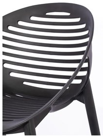 Set mobilier de grădină pentru 4 persoane cu scaune negre Joanna și masă Thor, 147 x 90 cm