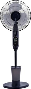 La mâna a doua: Ventilator cu ceata de apa Elite EFM-0357R, 70W, 40 cm, 2.8 L, 3 viteze, 3 moduri, 3 pale, Economisire energie, Negru