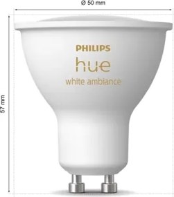 SET 4x Bec LED dimabil Philips Hue WHITE AMB. GU10/4,2W/230V 2200-6500K
