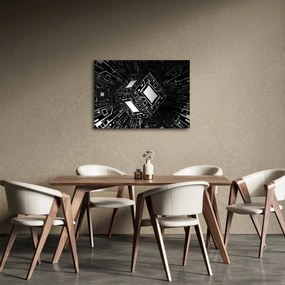 Tablou cu un cub abstract (70x50 cm)