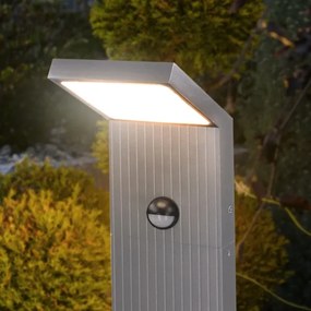 Brilagi - Lampă LED de exterior cu senzor RIANO, 8W, 230V, argintie