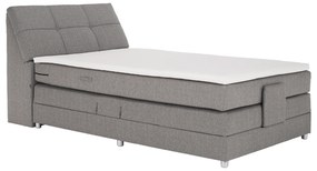 Pat electric reglabil, cu arcuri, gri, 120x200, GERONA NEW