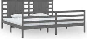 vidaXL Cadru de pat, gri , 200x200 cm, lemn masiv de pin