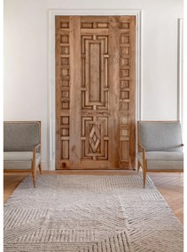 Covor maro deschis lavabil/țesut manual din lână 170x240 cm Golden Coffee – Lorena Canals