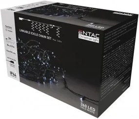 GhirlandÄƒ exterior 360 LED alb rece 4m interconectabila IP44 Entac