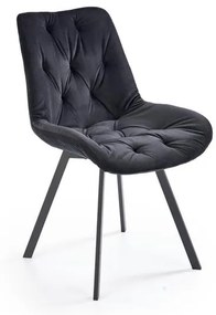 Scaun catifea K519 velvet negru