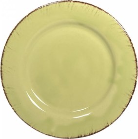 Farfurie Desert Glaze Verde-Lemon 20cm (glazurat manual)