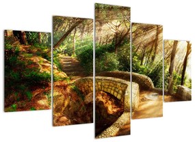 Tablou modern - poteci de pădure (150x105cm)