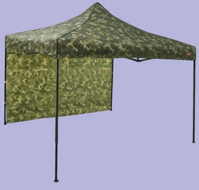 Pavilion de grădină 3x3m – din aluminiu, 1 perete lateral, Camuflaj