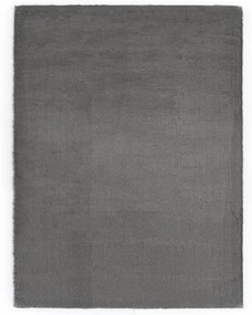 vidaXL Covor, gri inchis, 160 x 230 cm, blană ecologică de iepure
