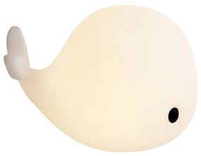 Lampă de masă albă 50 cm, cu LED, variabilă, IP54, reîncărcabilă - Baby Whale