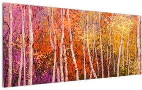 Tablou - Pădurea colorată (120x50 cm)