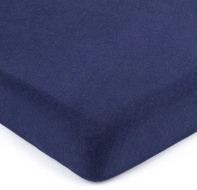 Cearșaf de pat 4Home jersey albastru închis, 160 x 200 cm, 160 x 200 cm