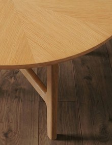 MAZZONI EXPORT BELLUNO Frasin Natural - MĂSUȚĂ DE CAFEA DIN LEMN Ø65 cm ROTUNDĂ MODERN CLASSIC