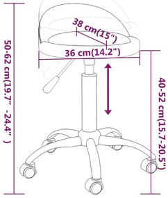 Scaune de bucatarie pivotante, 4 buc., gri deschis, catifea 4, Gri deschis