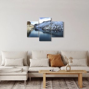 Tablou - peisaj de iarnă cu lac (90x60 cm)