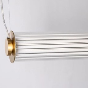 Lustra LED smart cu telecomanda COMO alama periata