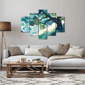 Tablou – Coroană verde a arborelui vieții (150x105 cm)