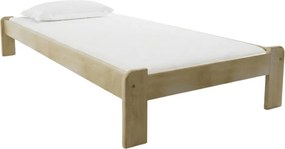 Pat de o persoana ADA 90x200 cm, pin Saltele: Cu saltele Deluxe 10 cm, Somiera pat: Cu lamele drepte