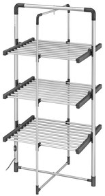 Resigilat: Uscator de rufe electric Black+Decker 63099, Capacitate de uscare 21m/15 Kg, Pana la 50°C, Pliabil, Gri