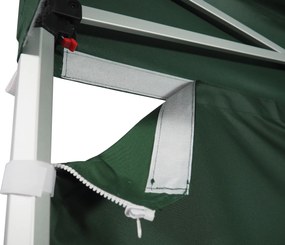 Cort pliabil 4×4 m – hexagonal din aluminiu, Alb