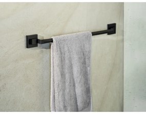 WENKO 71445800 - Bară pentru prosoape VACUUM-LOC QUADRO ED 60,5x6 cm negru