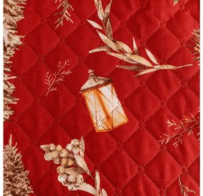 Cuvertura de pat cu model GOLD CHRISTMAS, rosu Dimensiune: 170 x 210 cm