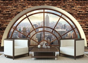 Fototapet - New York - privire din geam (152,5x104 cm)