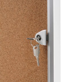Vitrina informații interioare Economy 6 x A4 - spate plută, aluminiu