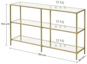 Măsuță laterală LUVOR, aurie