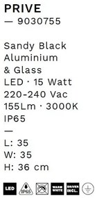 Mini Stalp LED iluminat exterior decorativ, IP65, PRIVE H 36cm