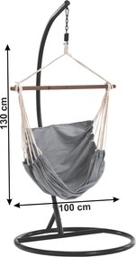 Scaun balansoar suspendabil, alb/gri, LINDO NEW