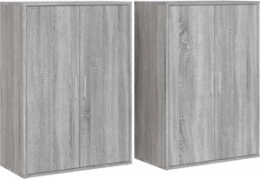 vidaXL Dulapuri, 2 buc., gri sonoma, 60x31x84 cm, lemn prelucrat