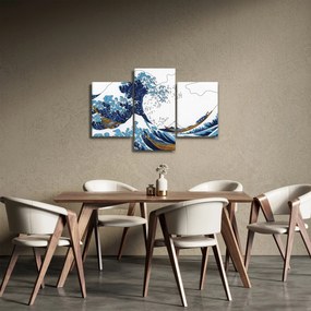 Tablou - Desen japonez, valuri (90x60 cm)