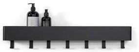 Raft pentru baie negru de montat pe perete din oțel Multi – Spinder Design