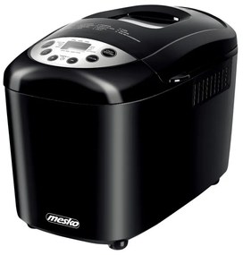Masina de facut paine Mesko MS 6022, 1/1.5 kg, 850 W, 15 programe, Afisaj LCD, Agitator dublu, Cos mobil, Negru