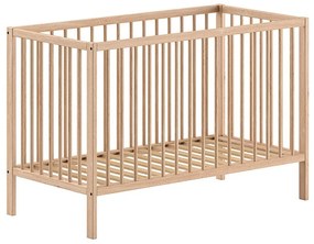 Pătuț în culoare naturală din lemn masiv de pin 60x120 cm DINO – Vipack