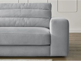 Colțar gri deschis cu tapițerie din catifea (cu colț pe partea stângă/cu șezlong) Sierra – Bobochic Paris