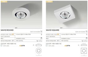 Spot incastrat tavan/plafon SAVIO ROUND