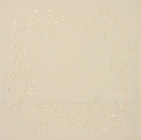 Husa de perna decorativa CHAPLET FLORAL 40x40 cm, crem