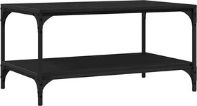 vidaXL Masă de cafea Stejar Negru 81 x 50 x 40 cm Lemn compozit