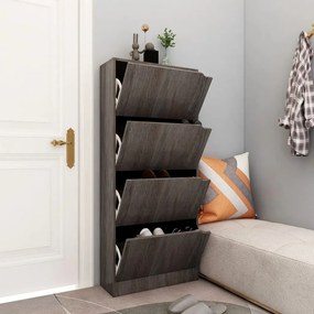 vidaXL Pantofar cu 4 uși, stejar sonoma, 59x24x136 cm, lemn prelucrat