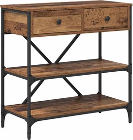 vidaXL Masă de consolă cu sertar cu raft Maro 100 x 34,5 x 75 cm lemn