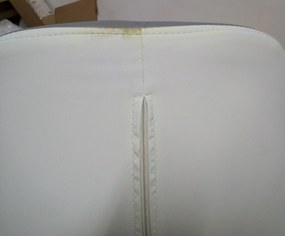 OFERTA Scaun de birou alb-gri AVOLA din piele ecologica II. calitate