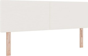 vidaXL Tăblie LED cu benzi LED Crem 144 cm Țesătură din corduroy