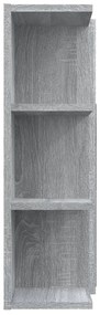 Dulap de baie cu oglinda gri sonoma 80x20,5x64 cm lemn compozit sonoma gri