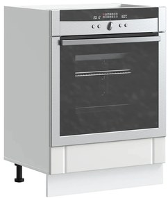 vidaXL Dulap pentru cuptor „Lucca” din lemn prelucrat alb
