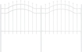 vidaXL Gard de Grădină Alb 240 x 140 cm Oțel vopsit în pulbere