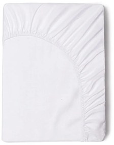 Cearșaf elastic din bumbac satinat HIP, 180 x 200 cm, alb