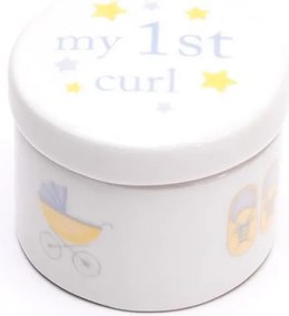Set cadou pusculita si cutiute bleu din ceramica Hello Baby